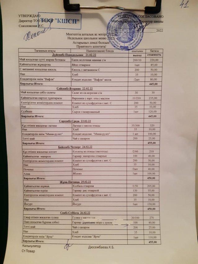 Ас мәзірі 21.02.2022-26.02.2022