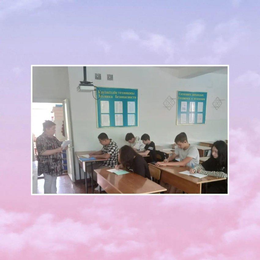 8 "Б" класс прошёл урок русского языка.  Повторяли тему " Омонимичные части речи"