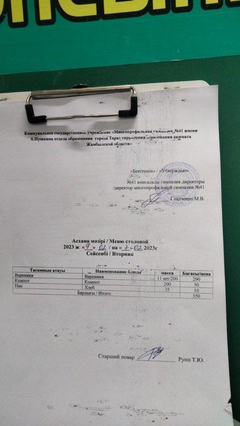 Ас мәзірі 06.02.2023